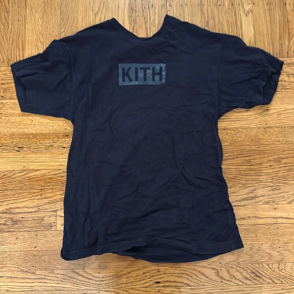 Kith - Tonal Box Logo Shirt - Navy - Size Medium